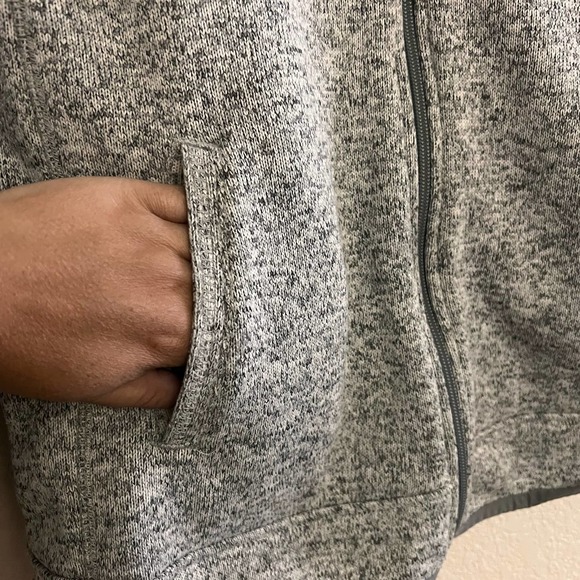 Eddie Bauer Gray Fleece Zip Up Jacket Size Medium - Picture 5 of 9